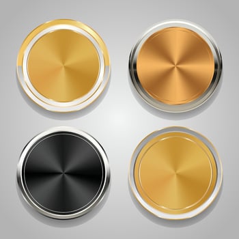 Luxury golden badges and labels. Retro vintage circle badge design vector
