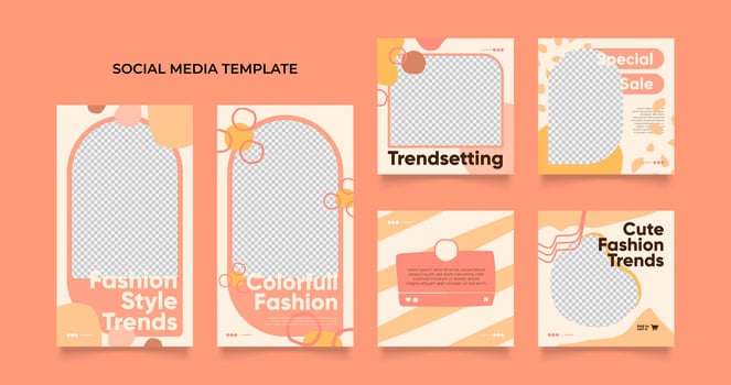 social media template banner blog fashion sale promotion vector