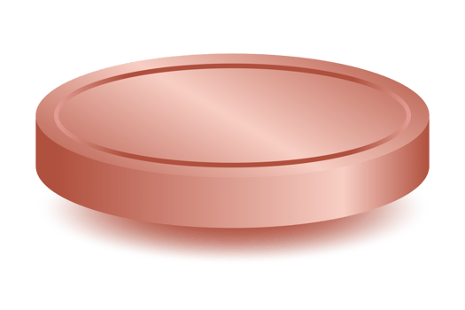 Copper-colored podium to display products png
