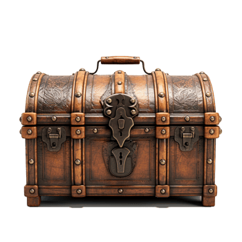 AI Generative treasure box  on transparent background  AI generative png
