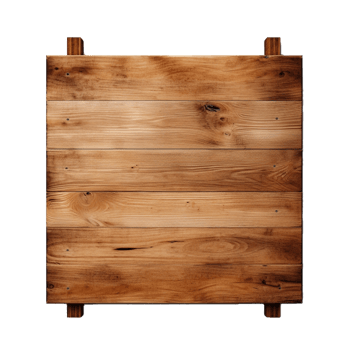 AI Generative wooden signboard on transparent background  AI generative png
