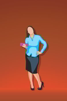 shopping woman silhouette vector