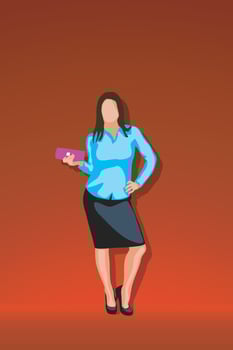 shopping woman silhouette vector