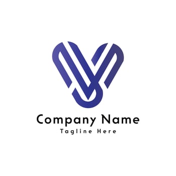 V letter logo design icon vector