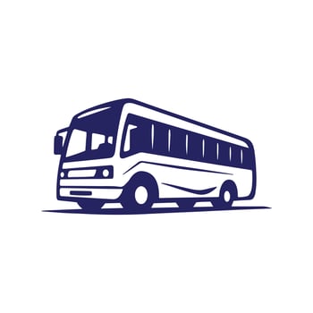 Logo of bus icon school bus vector isolated transport bus silhouette design