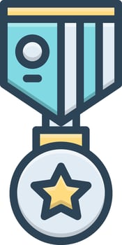color icon for honor vector