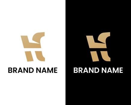 HC modern monogram logo design template vector