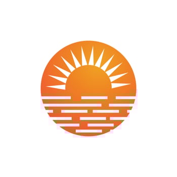 Sun logo vector template and symbol design