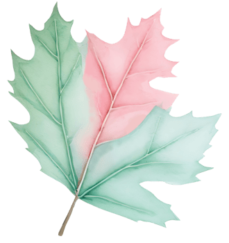 Leaf in Christmas. Generative AI png