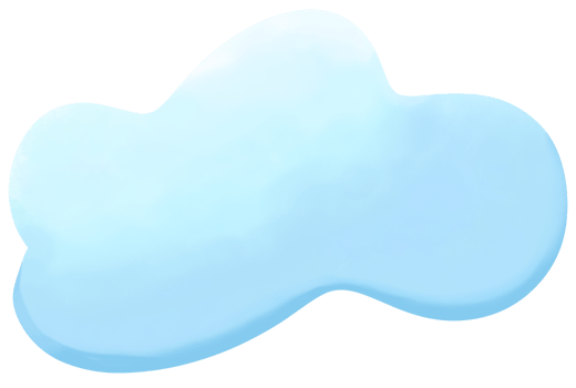 Blue cloud, illustration. AI Generative. png