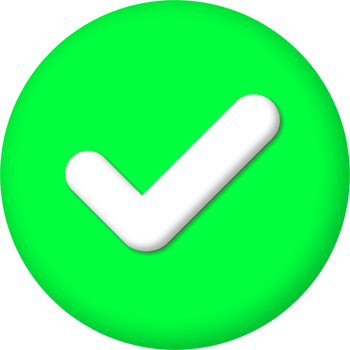 Approved green mark icon symbol, yes, correct, right png