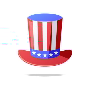 Uncle Sam hat vector isolated