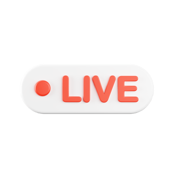 3d rendering of live streaming icon. png