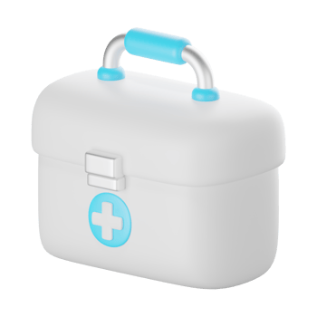 3d icon render of first aid kit png