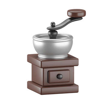 3d icon of coffee manual grinder. png