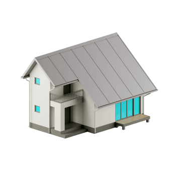3d render of modern Japanese house. png