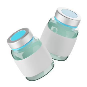 3d icon render of vaccine vials png