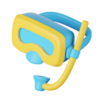 3D render of snorkel png