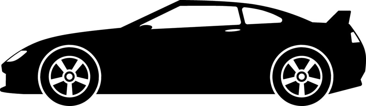 Sport car icon vector. Sport race car silhouette for icon, symbol or sign. Fast sport car graphic resource for transportation or automotive vector