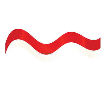 Indonesia Flag Ribbon Gradient vector