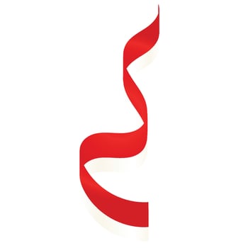 Indonesia Flag Ribbon Gradient vector