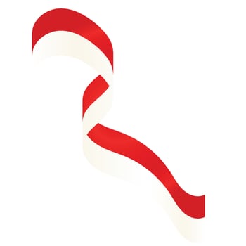 Indonesia Flag Ribbon Gradient vector