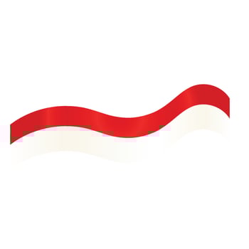 Indonesia Flag Ribbon Gradient vector