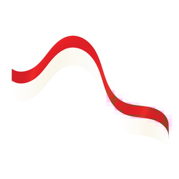 Indonesia Flag Ribbon Gradient vector