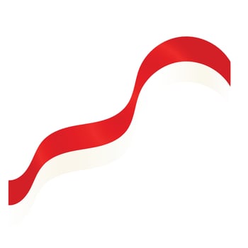 Indonesia Flag Ribbon Gradient vector