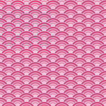 Pink shade of Japanese wave pattern background. Japanese seamless pattern vector. Waves background illustration. for clothing, wrapping paper, backdrop, background, gift card. vector