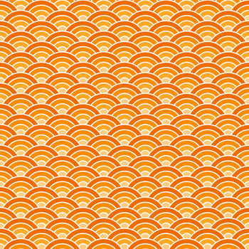 Orange shade of Japanese wave pattern background. Japanese seamless pattern vector. Waves background illustration. for clothing, wrapping paper, backdrop, background, gift card. vector