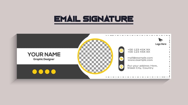 Corporate Modern Email Signature Design template. Email signature template design. business e signature vector design.