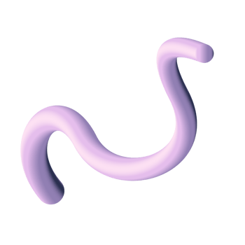 3D Gradient Squiggle Line png