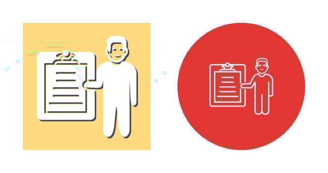 Unique Male Presenter Vector Icon