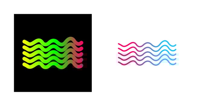 Magnetic Waves Vector Icon