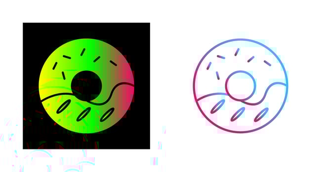 Cream Doughnut Vector Icon