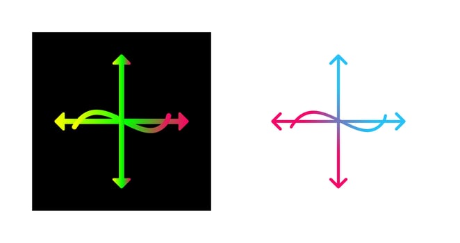Unique Graph Vector Icon