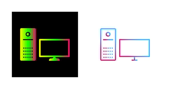 Unique Computer Vector Icon