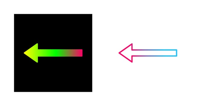 Unique Left Arrow Vector Icon