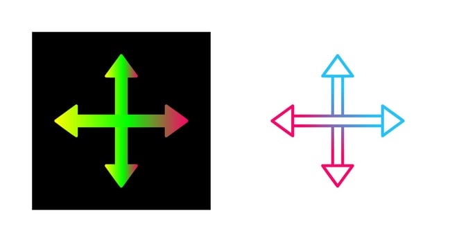 Unique Move Vector Icon