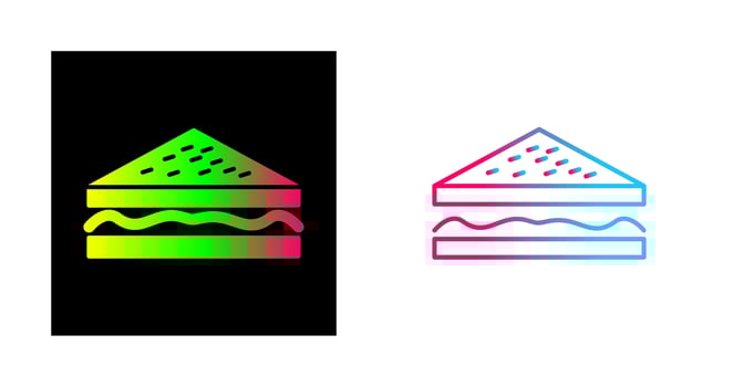 Unique Sandwich Vector Icon