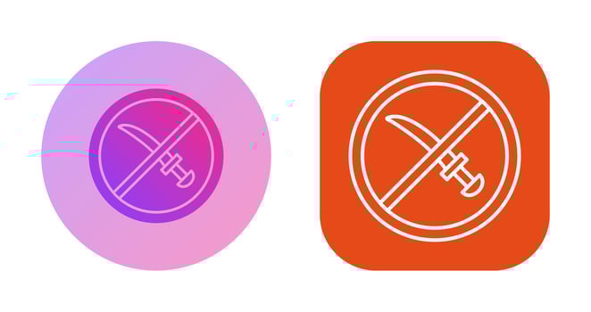 No Weapons Vector Icon