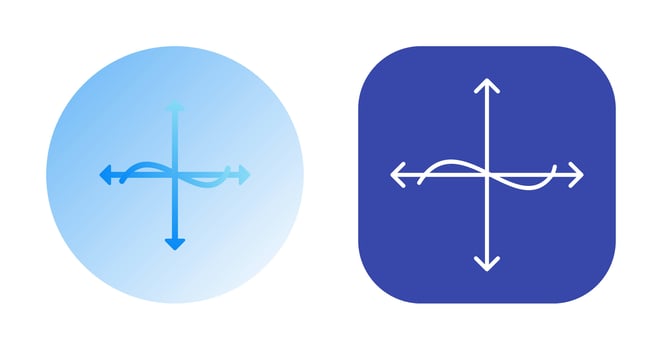 Unique Graph Vector Icon