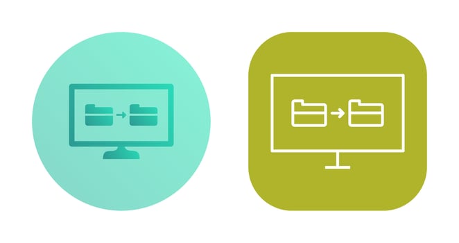Unique File Sharing Vector Icon