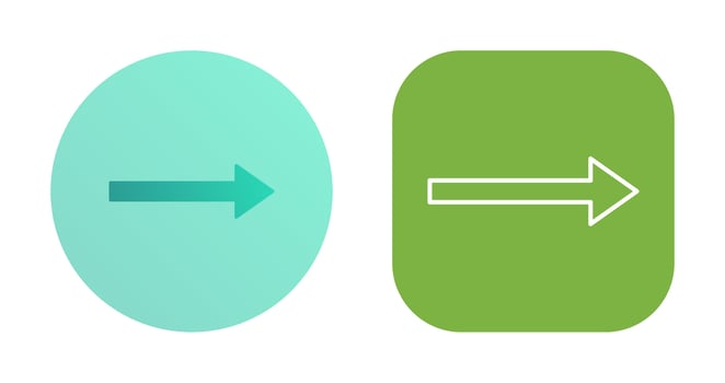 Unique Right Arrow Vector Icon