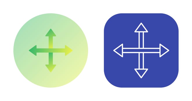 Unique Move Vector Icon