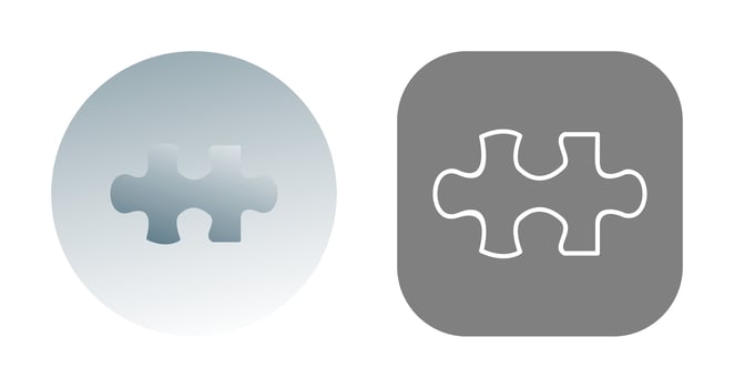 Unique Puzzle Piece Vector Icon
