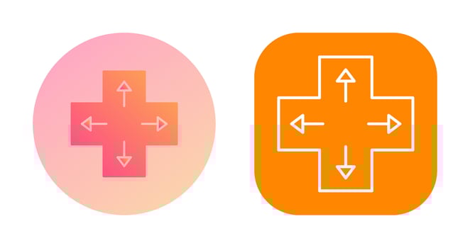 Unique Direction Keys Vector Icon