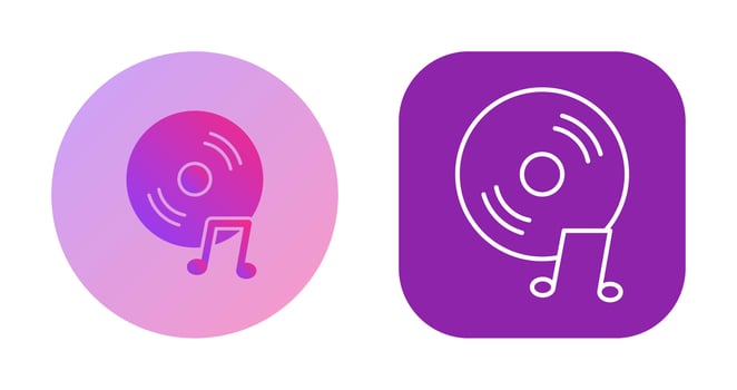 Unique Music CD Vector Icon