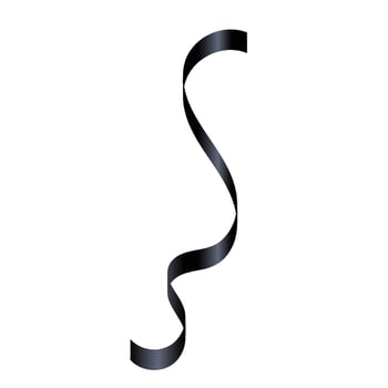 Realistic Black Ribbon vector